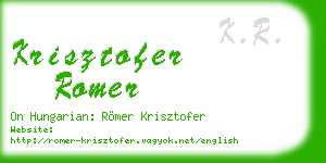 krisztofer romer business card